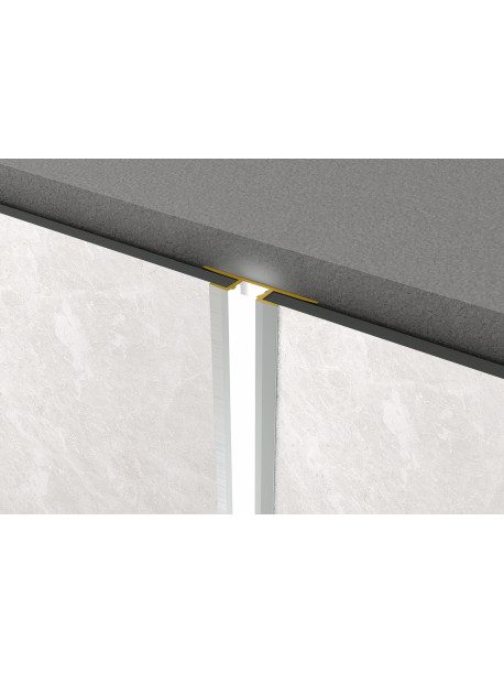 Spojovací "T" LED profil Rocko Tiles strieborný 2,8 m