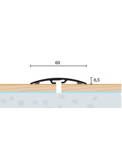 Prechodový profil samolepiaci 60x6,5 mm, dĺžka 0,90 m