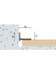 Ukončovací kútový profil samolepiaci lakovaný biely 20x15 mm, hrúbka 0-22 mm, dĺžka 2,70 m